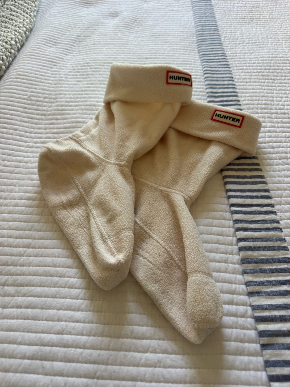 Hunter Short Boot Sock. Off white. Size L